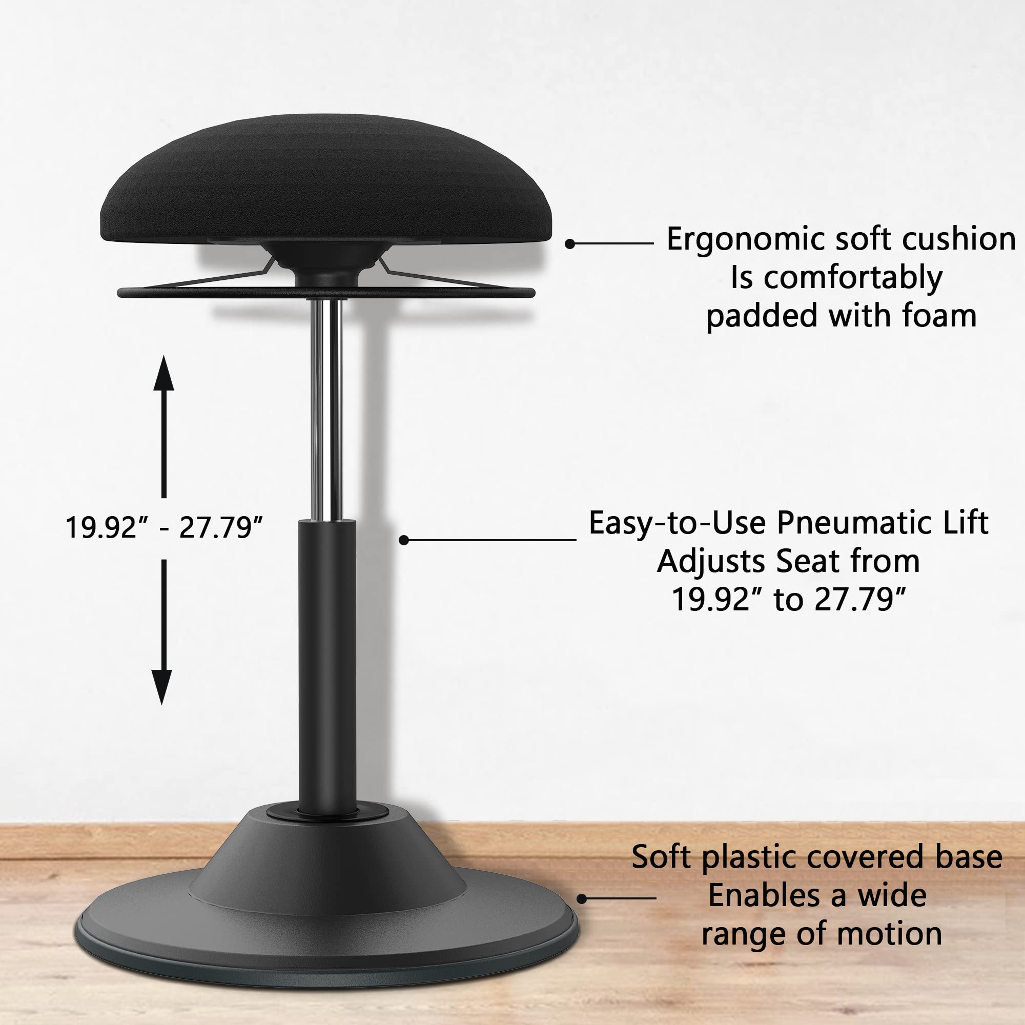 Amazon.co.jp: モダンスタンディングデスクチェア 高さ調節可能 360度